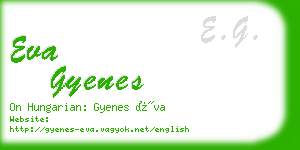 eva gyenes business card